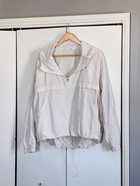 Lululemon Lightweight Women's White Pullover Hooded Jacket